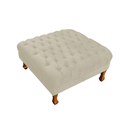 Ver imagem 1 de Puff Banco Retrô Luis Xv Capitonê 40 x 70 x 70cm Quarto Closet Suede Bege - LM DECOR