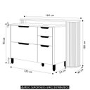 Ver imagem 3 de Balcão de Cozinha Tampo e Ilha 164cm Marina Cinammon/freijó L01 - Mpozenato