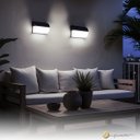 Ver imagem 4 de Luminária de Parede Arandela Mezzaluna Externa Led 6000k Luz Fria 30w Bivolt P/ Varanda Quintal