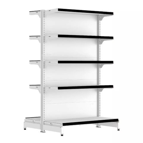 Gondola Centro 170 Fit Inicial Branco 10 Bandeja Pe Preto