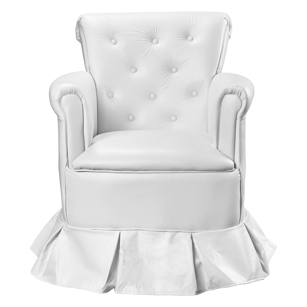 Poltrona Amamentação Balanço Decorativa com Puff Nana:Branco - 3