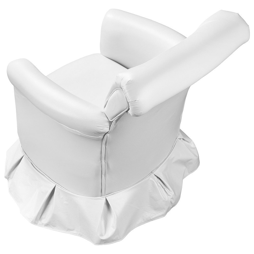 Poltrona Amamentação Balanço Decorativa com Puff Nana:Branco - 5