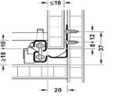 Ver imagem 3 de Corrediça Oculta com Amortecedor Hafele Dt 130 270 a 550mm 30 Kg Total Dt130 com Amortecedor 300mm