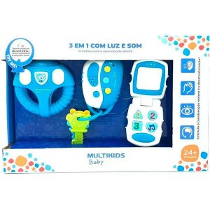 Conjunto BABY 3 em 1 com Som e LUZ AZUL Multikids BR1245