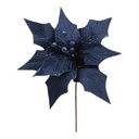 Ver imagem 1 de Flor de Poinsettia Decorativa Azul 30cm | Natal Encantado Formosinha