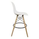 Ver imagem 4 de Kit 3 Banquetas Charles Eames Eiffel Wood Design Base Fixa Madeira - Branca