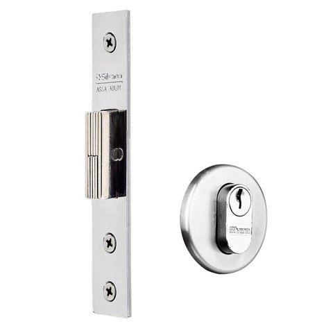Fechadura 4500 Auxiliar Seta - Roseta Redonda - Inox Polido