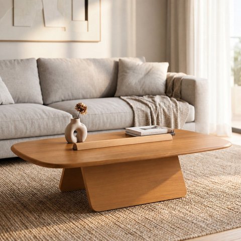 Mesa Centro para Sala de Estar 120cm Book Mel TR062