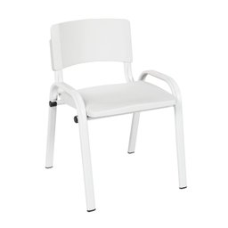 Kit 8 Cadeira Iso Infantil Creche, Escola Base Branco Branco - 3