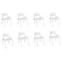 Ver imagem 2 de Kit 8 Cadeira Iso Infantil Creche, Escola Base Branco Branco