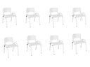 Ver imagem 2 de Kit 8 Cadeira Iso Infantil Creche, Escola Base Branco Branco