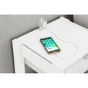 Ver imagem 3 de Mesa Cabeceira Casal AZ1016 c/ 1 Gaveta Branco/Nogal - Tecno Mobili