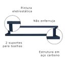 Ver imagem 5 de Toalheiro com Prateleira Strassis Design Sd-4003 Preto