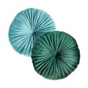 Ver imagem 1 de 2 Almofadas Redondas Rendy em Veludo Várias Cores Cor:verde Escuro e Tiffany