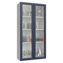 Ver imagem 2 de Cristaleira Suspensa 70 Cm 2 Portas de Vidro Branco-azul Vik Madesa