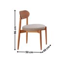Ver imagem 4 de Conjunto Sala de Jantar Mesa 135cm Tampo Redondo Laminado e 4 Cadeiras Hope Marrom/Brisa/Imbuia