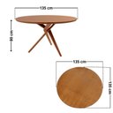 Ver imagem 3 de Conjunto Sala de Jantar Mesa 135cm Tampo Redondo Laminado e 4 Cadeiras Hope Marrom/Brisa/Imbuia