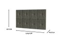 Ver imagem 2 de Painel Cama Box Suspenso Tokyo com Botão Solteiro 0,90 Cor Cinza- JM Casa dos Móveis
