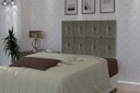 Ver imagem 1 de Painel Cama Box Suspenso Tokyo com Botão Solteiro 0,90 Cor Cinza- JM Casa dos Móveis