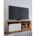 Ver imagem 1 de Bancada Jurerê 150m com 02 Portas de Giro e Rodizío Freijó Off White Matte - Colibri