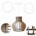 Ver imagem 6 de Pendente Luminária Circus 15 Madeira Desmontada 3 Unidades:branco