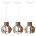 Ver imagem 1 de Pendente Luminária Circus 15 Madeira Desmontada 3 Unidades:branco