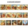 Quadro Azulejo Via Sacra 15 Unidades Tamanho 10x10 Cm - 4