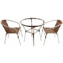 Ver imagem 2 de Mesa Ascoli em Alumínio para Varanda, Edícula Trama