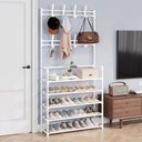 Ver imagem 4 de Prateleira Organizadora 5 Níveis para Calçados e Roupas - Moderna e Funcional Branco