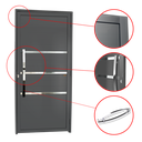 Ver imagem 2 de Porta Alumínio Lambril Evolution c/Puxador e.Cinza 100 Brimak
