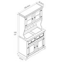 Ver mais imagens de Cristaleira em Madeira 4 Portas 2 Gavetas 105 X 199 Cm Carvalho Rústico Elliottiis