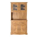 Ver imagem 4 de Cristaleira em Madeira 4 Portas 2 Gavetas 105 X 199 Cm Carvalho Rústico Elliottiis