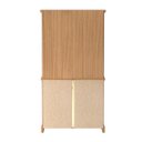 Ver imagem 7 de Cristaleira em Madeira 4 Portas 2 Gavetas 105 X 199 Cm Carvalho Rústico Elliottiis