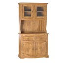 Ver imagem 3 de Cristaleira em Madeira 4 Portas 2 Gavetas 105 X 199 Cm Carvalho Rústico Elliottiis