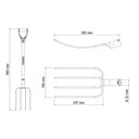 Ver imagem 2 de Forcado Reto de Arame com 4 Dentes Tramontina em Aço com Cabo de Madeira 71 Cm Tramontina