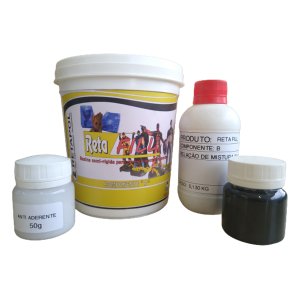 Kit Resina Semi Rígida para Preenchimento de Moldes de Silicone Aço Alumínio Retafill 1kg - Vermelho
