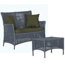 Ver imagem 1 de 1 Sofá Área e Mesa Igapó Alumínio Pintura Marrom Corda Náutica Estofado Impermeável Almofada 13 Tram