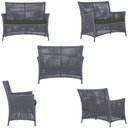 Ver imagem 5 de 1 Sofá Área e Mesa Igapó Alumínio Pintura Marrom Corda Náutica Estofado Impermeável Almofada 13 Tram