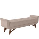 Ver imagem 1 de Puff Recamier Decorativo com Pés em Madeira 160 cm Itália P05 Linho Bege - Lyam Decor