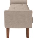 Ver imagem 5 de Puff Recamier Decorativo com Pés em Madeira 160 cm Itália P05 Linho Bege - Lyam Decor