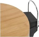 Ver imagem 3 de Lixeira Pedal Inox Bambu Preto 3 Litros