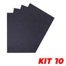 Kit 10 Lixa Folha Grão 80 Ferro Metal Aço Ferrugem 27X22cm - 2