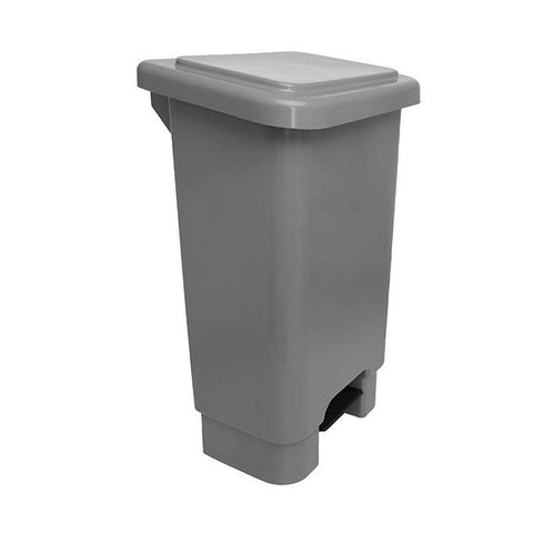 Lixeira 50l Retangular C/ Pedal Cinza Lar Plasticos 13242