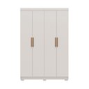 Ver imagem 2 de Guarda-Roupa Solteiro Ravena 4 Portas 2 Gavetas 100% MDF Off White/Nevaska