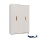Ver imagem 5 de Guarda-Roupa Solteiro Ravena 4 Portas 2 Gavetas 100% MDF Off White/Nevaska