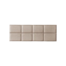 Cabeceira Painel Cama Box Casal 1,40m Estofada Belize Linho Bege - 2