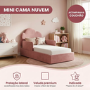 Ver imagem 5 de Cama Infantil Nuvem para Menina Montessoriana Baixa com Proteção Lateral Rosa