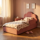 Ver imagem 4 de Cama Infantil Nuvem para Menina Montessoriana Baixa com Proteção Lateral Rosa