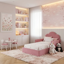 Ver imagem 7 de Cama Infantil Nuvem para Menina Montessoriana Baixa com Proteção Lateral Rosa