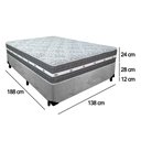 Ver imagem 3 de Cama Box Casal Suede + Colchão Anjos Black Graphite Molas Ensacadas 138x188x64cm Cor:cinza